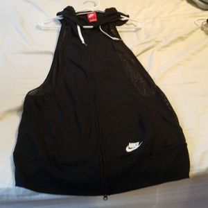 Nike hooded muscle zip up